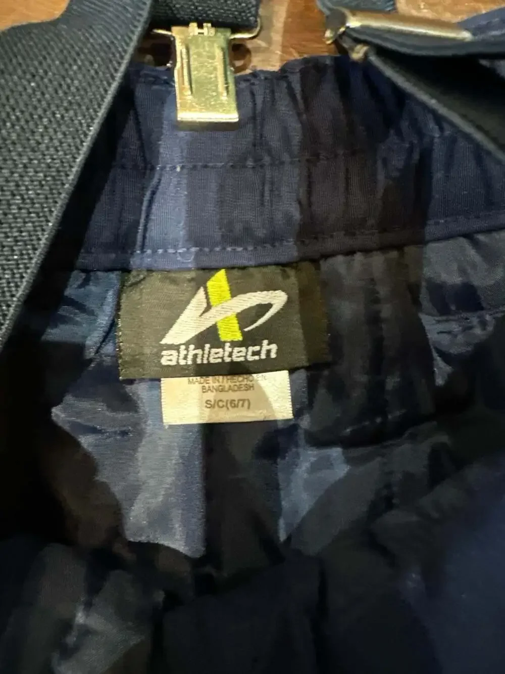 Athletech Boys Blue Snow Pants with Suspenders Size S (6/7)